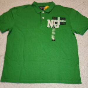 Vintage Nautica Vibrant Green Mens Polo Shirt